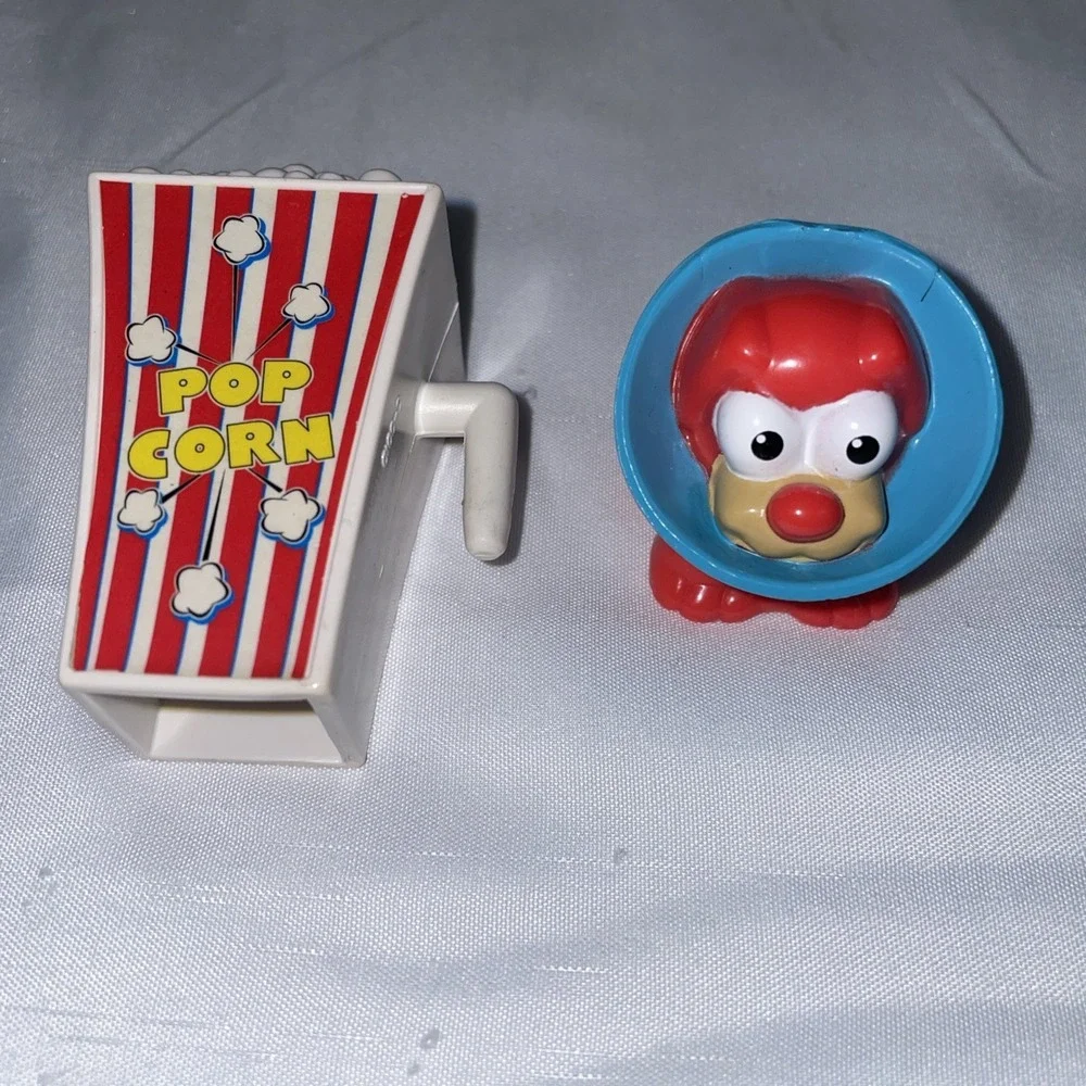 Vintage Mr Potato Toy Lot Popcorn Container Dog w/Cone Yellow Hat Funnel Parts
